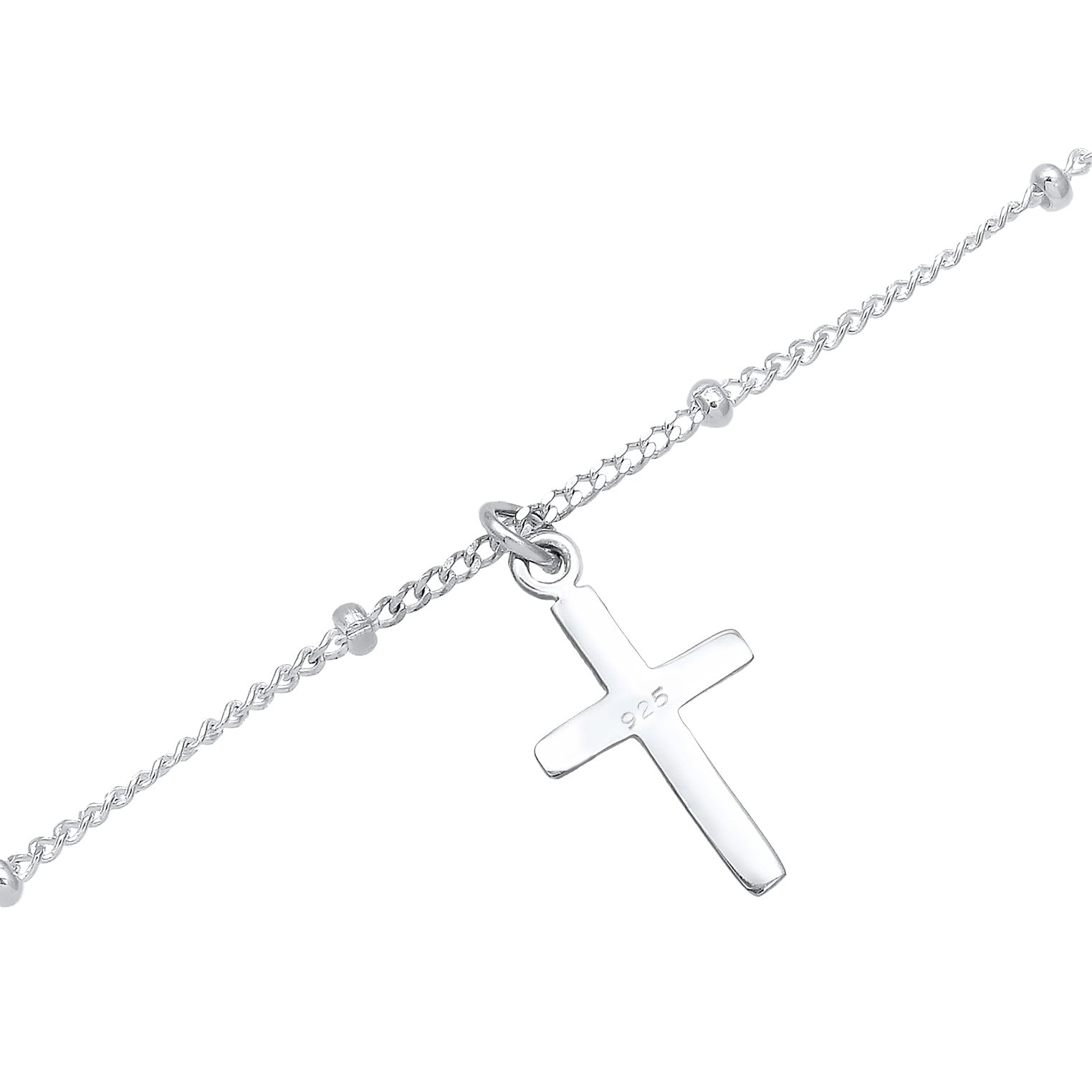 Silber - Elli | Kugel-Choker Kreuz | 925er Sterling Silber