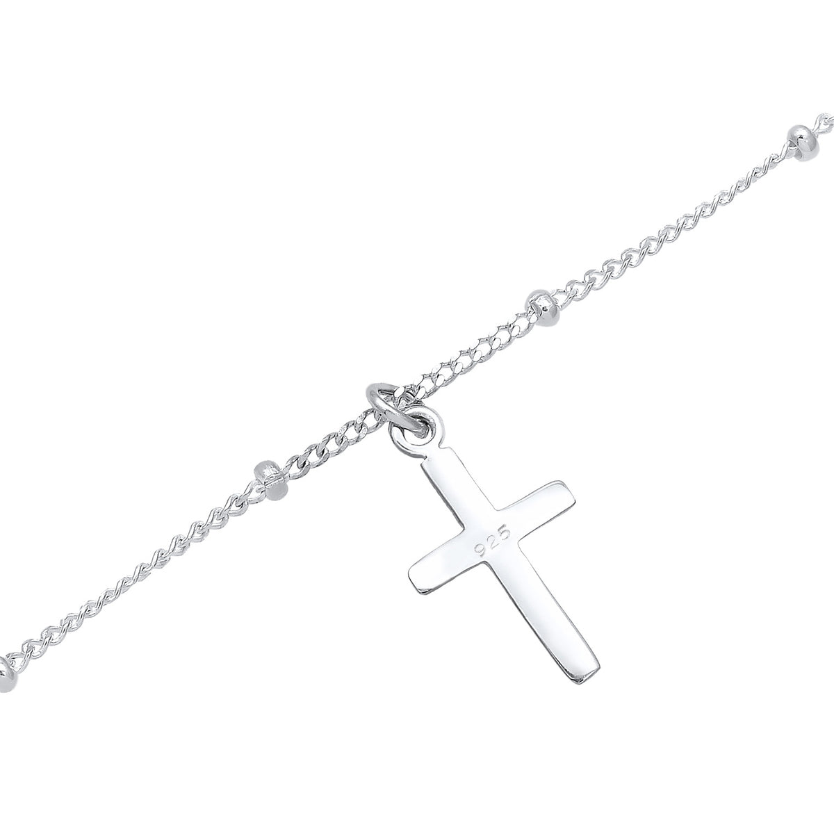 Silber - Elli | Kugel-Choker Kreuz | 925er Sterling Silber