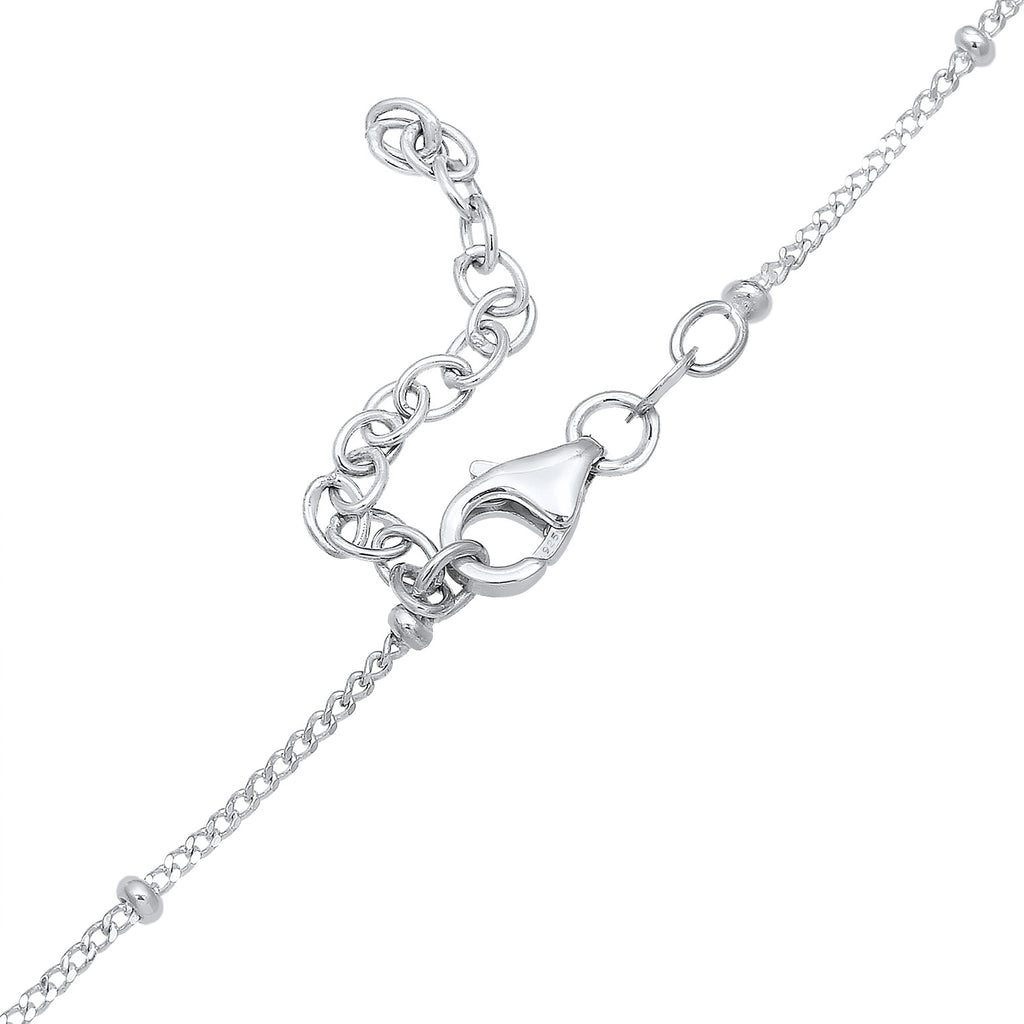 Silber - Elli | Kugel-Choker Kreuz | 925er Sterling Silber