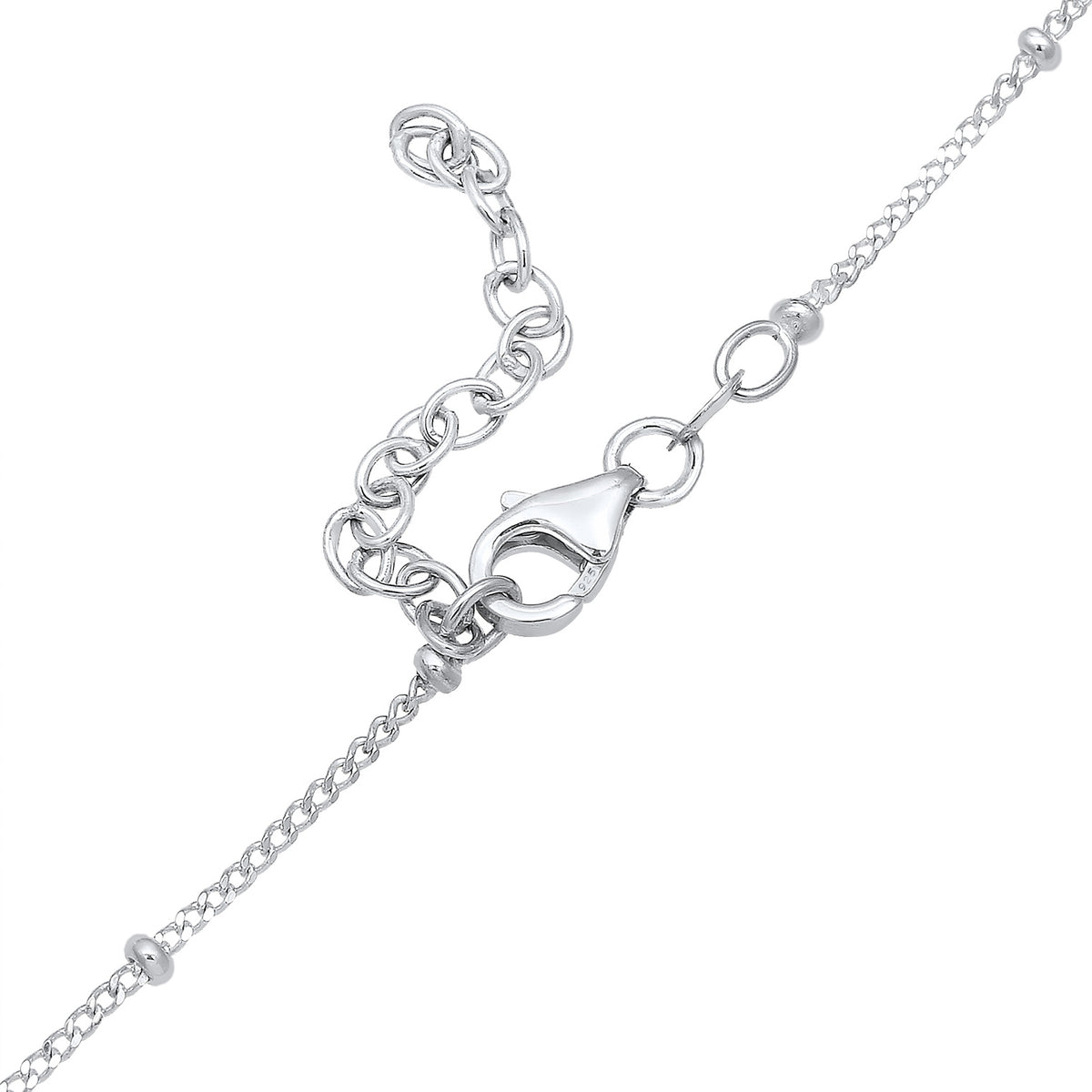 Silber - Elli | Kugel-Choker Kreuz | 925er Sterling Silber
