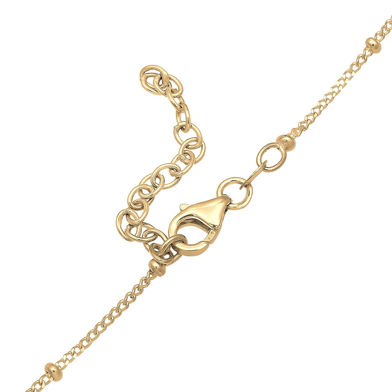 Gold - Elli | Kugel-Choker Kreuz | 925er Sterling Silber vergoldet