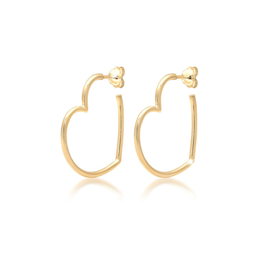 Gold - Elli | Creole | 925 Sterling Silber vergoldet