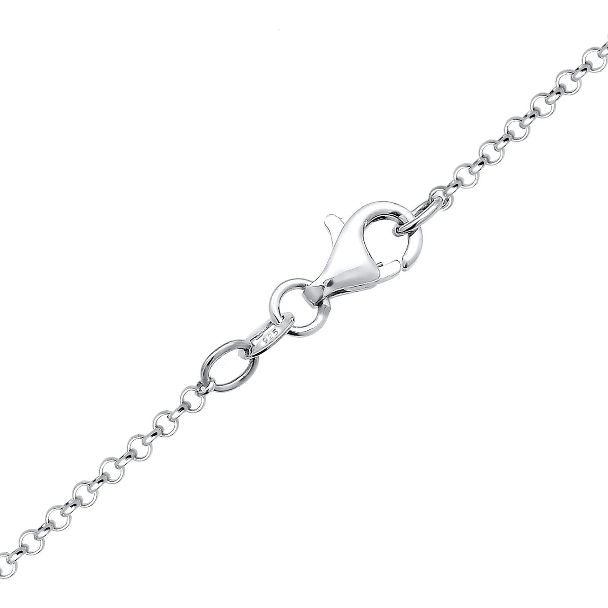 Silber - Elli | Layer-Halskette Plättchen | Mit Kristallen von Swarovski® (Weiß) | 925 Sterling Silber