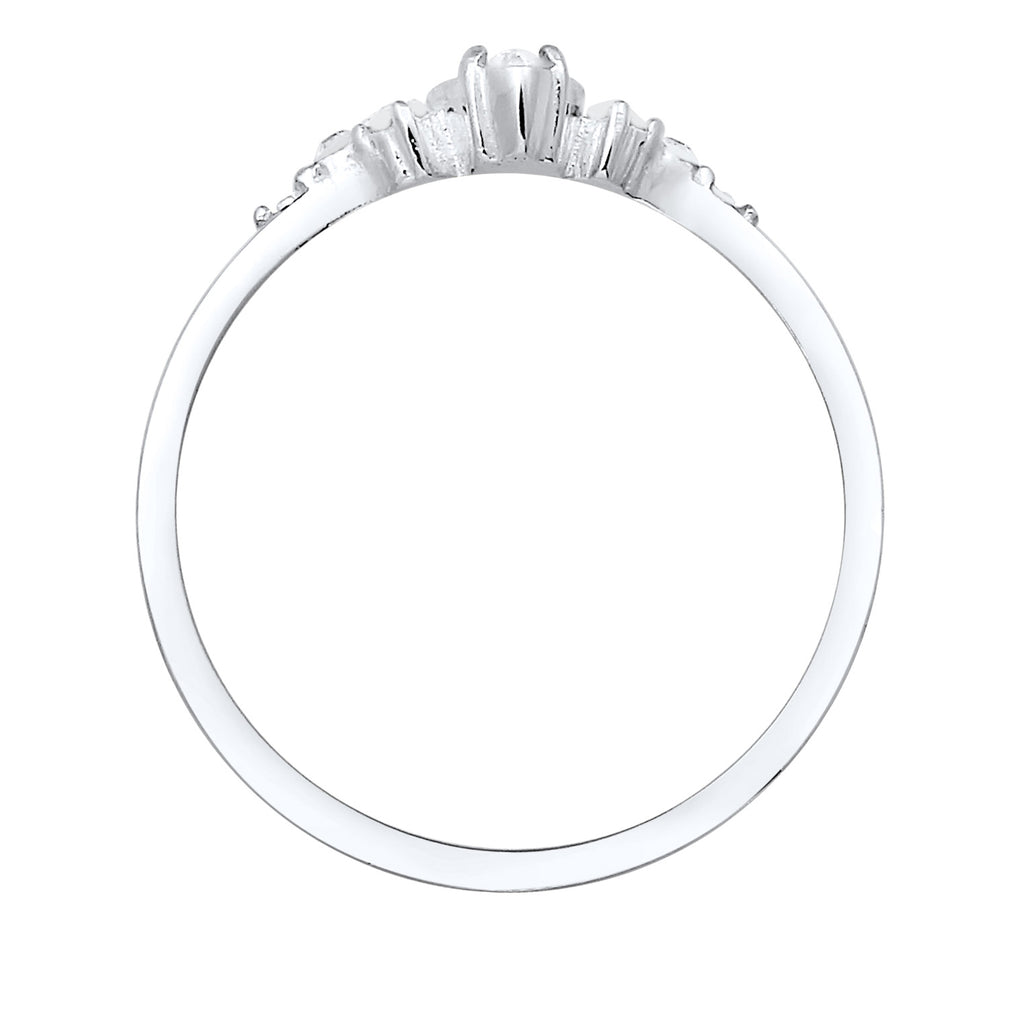 Silber - Elli | Verlobungsring | Mit Kristallen von Swarovski® (Weiß) | 925er Sterling Silber