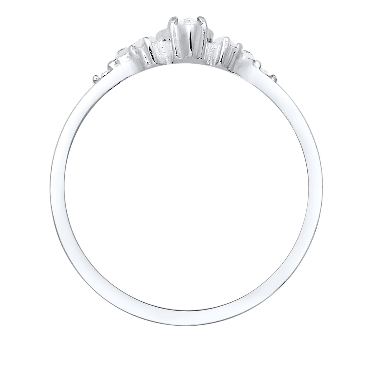 Silber - Elli | Verlobungsring | Mit Kristallen von Swarovski® (Weiß) | 925er Sterling Silber