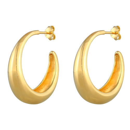 Gold - Elli | Creole | 925 Sterling Silber vergoldet