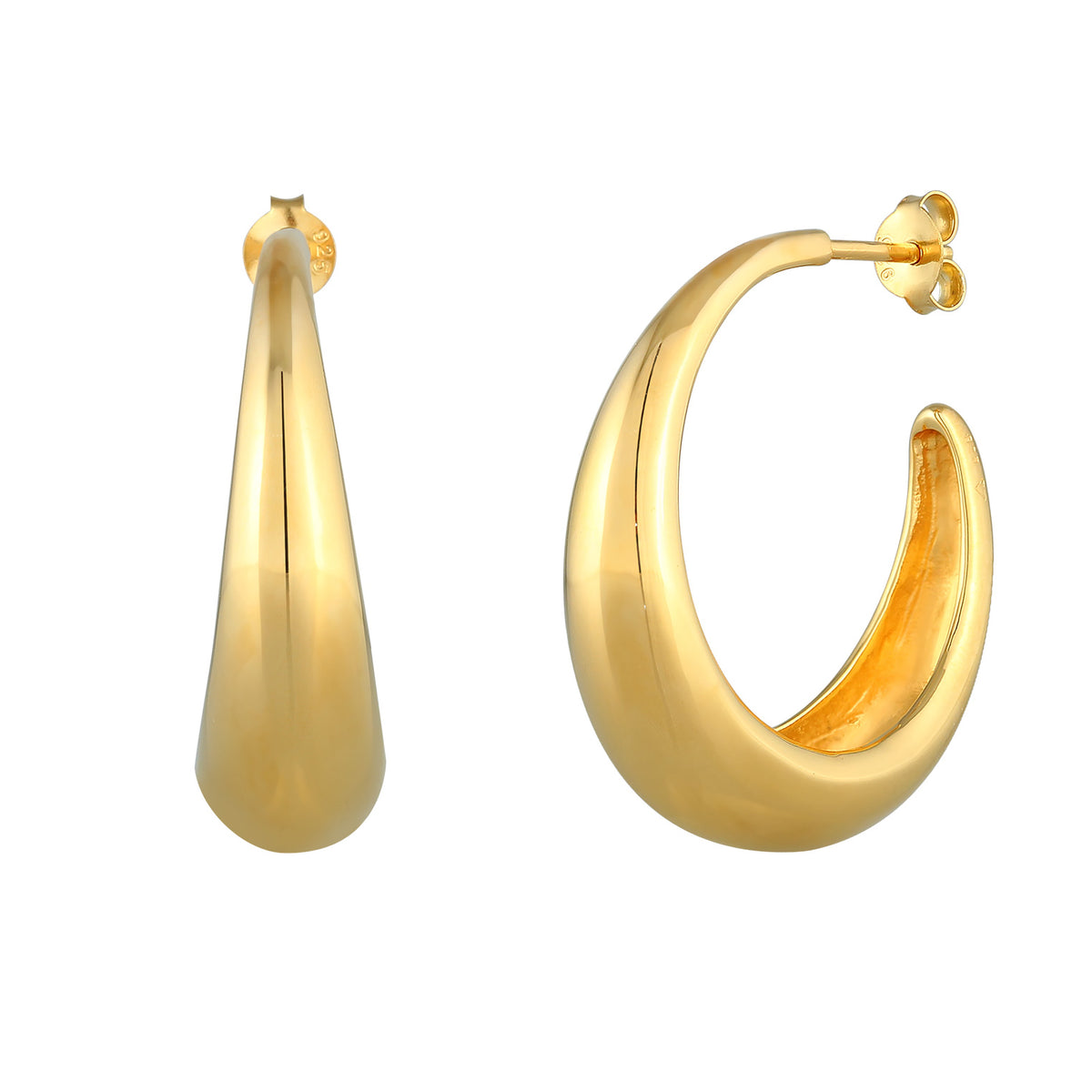 Gold - Elli | Creole | 925 Sterling Silber vergoldet