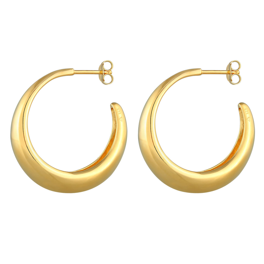 Gold - Elli | Creole | 925 Sterling Silber vergoldet