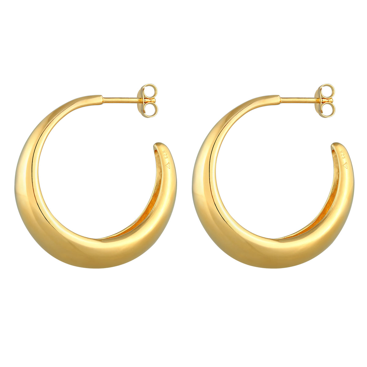 Gold - Elli | Creole | 925 Sterling Silber vergoldet