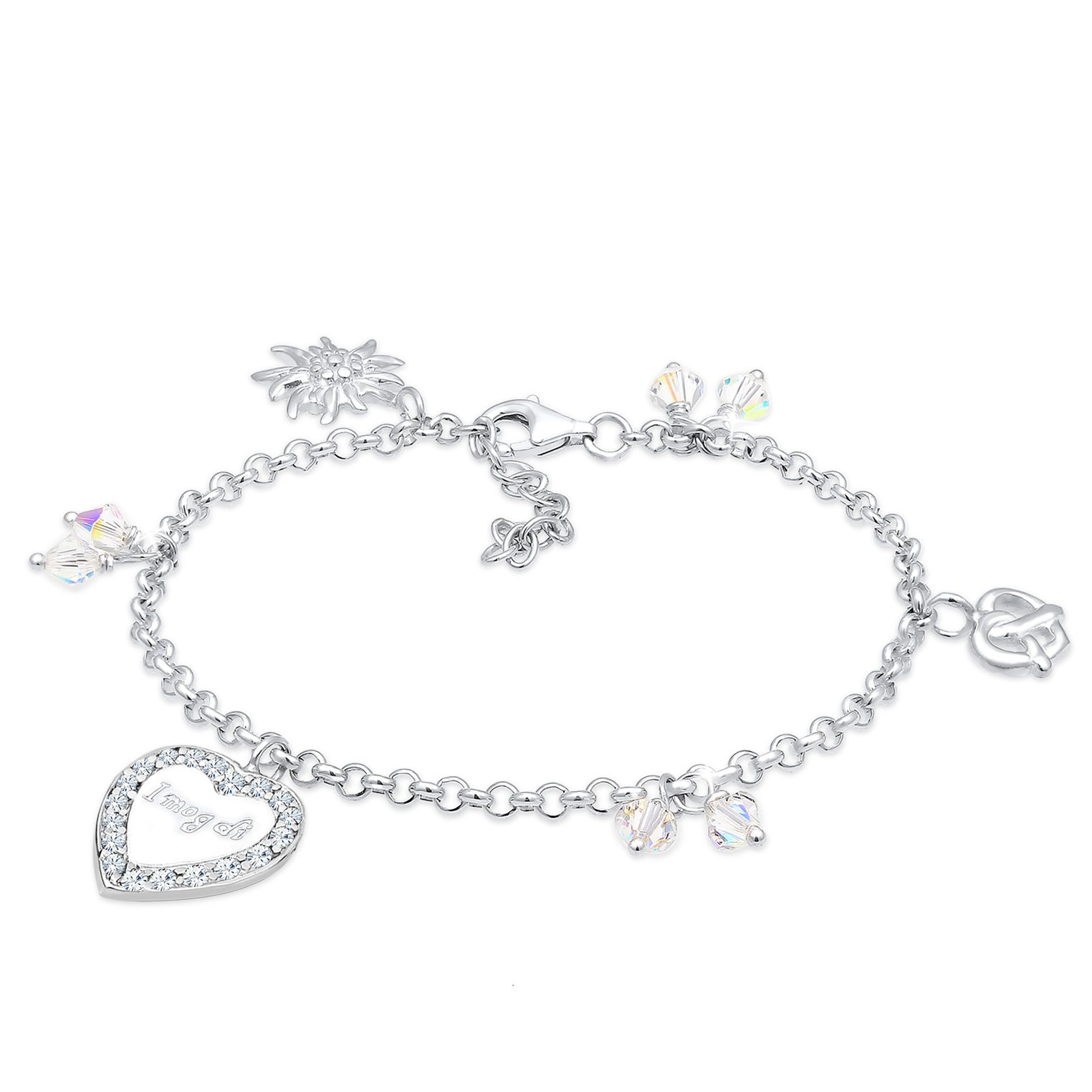Silber - Elli | Armband | Mit Kristallen von Swarovski® (Weiß) | 925er Sterling Silber