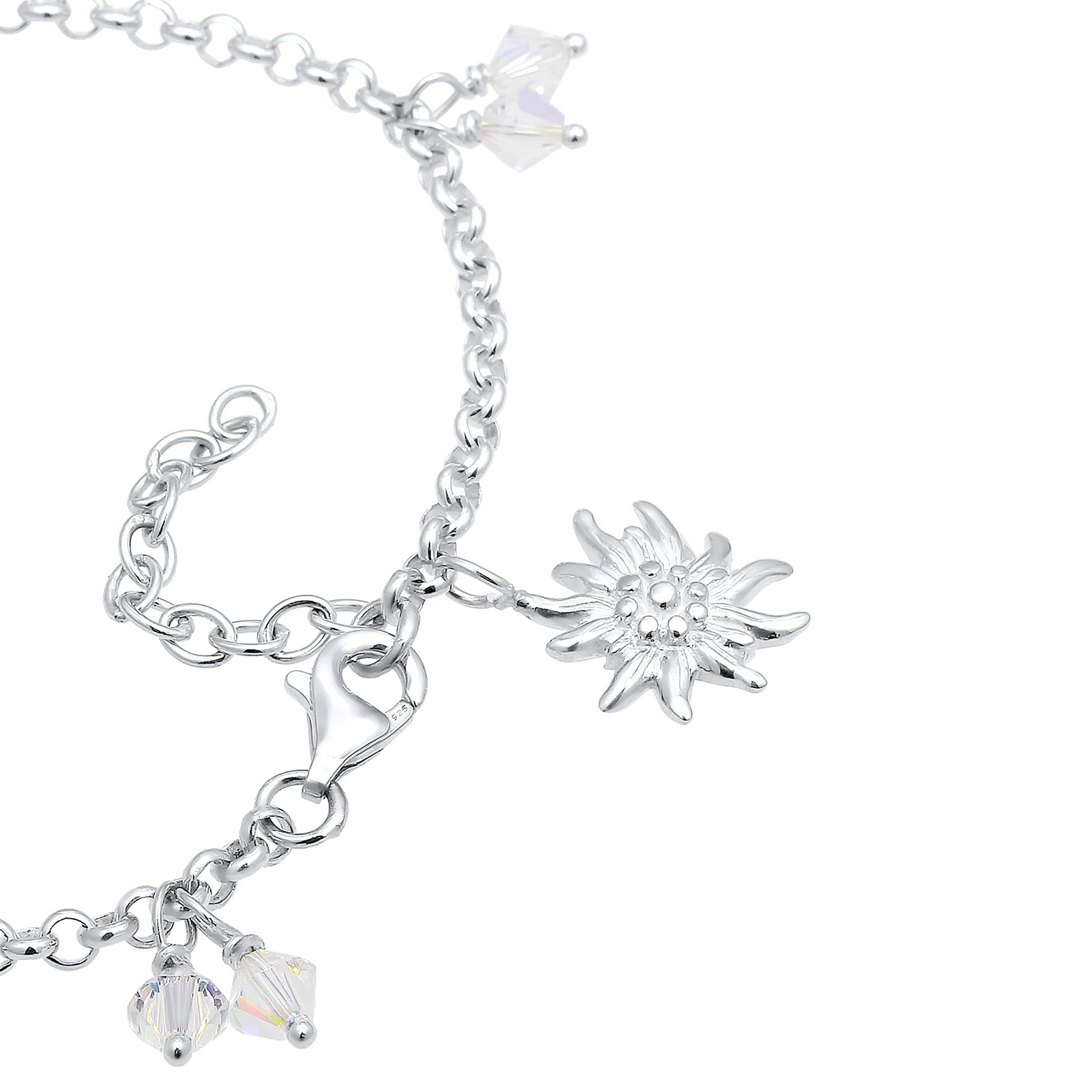Silber - Elli | Armband | Mit Kristallen von Swarovski® (Weiß) | 925er Sterling Silber