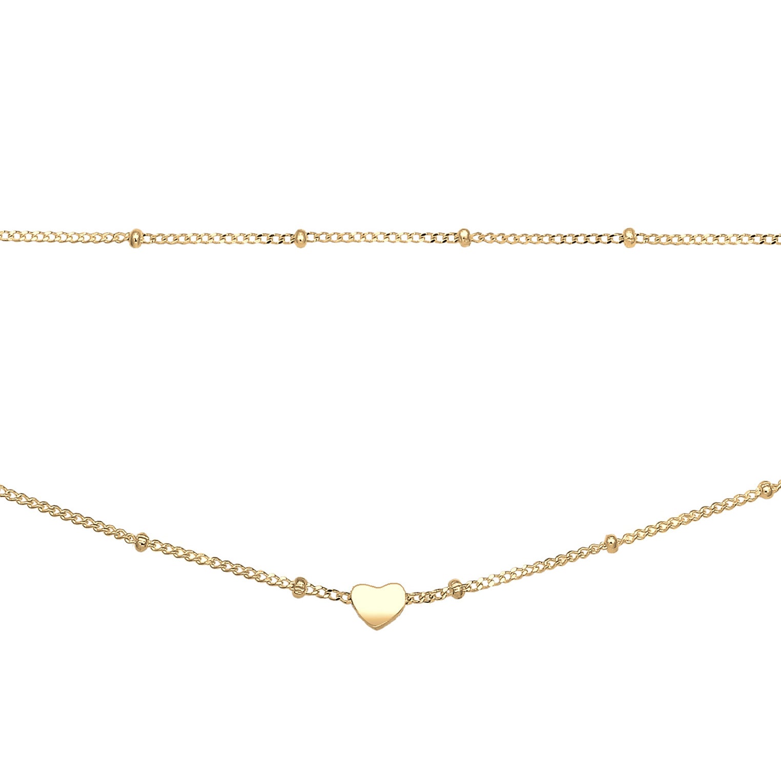 Gold - Elli | Layer-Choker | 925 Sterling Silber vergoldet