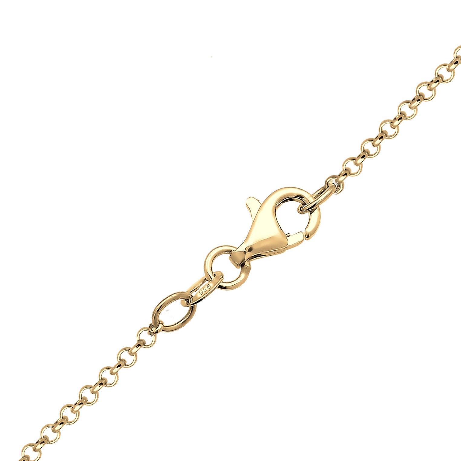 Gold - Elli | Layer-Halskette Plättchen | Mit Kristallen von Swarovski®e (Weiß) | 925 Sterling Silber vergoldet