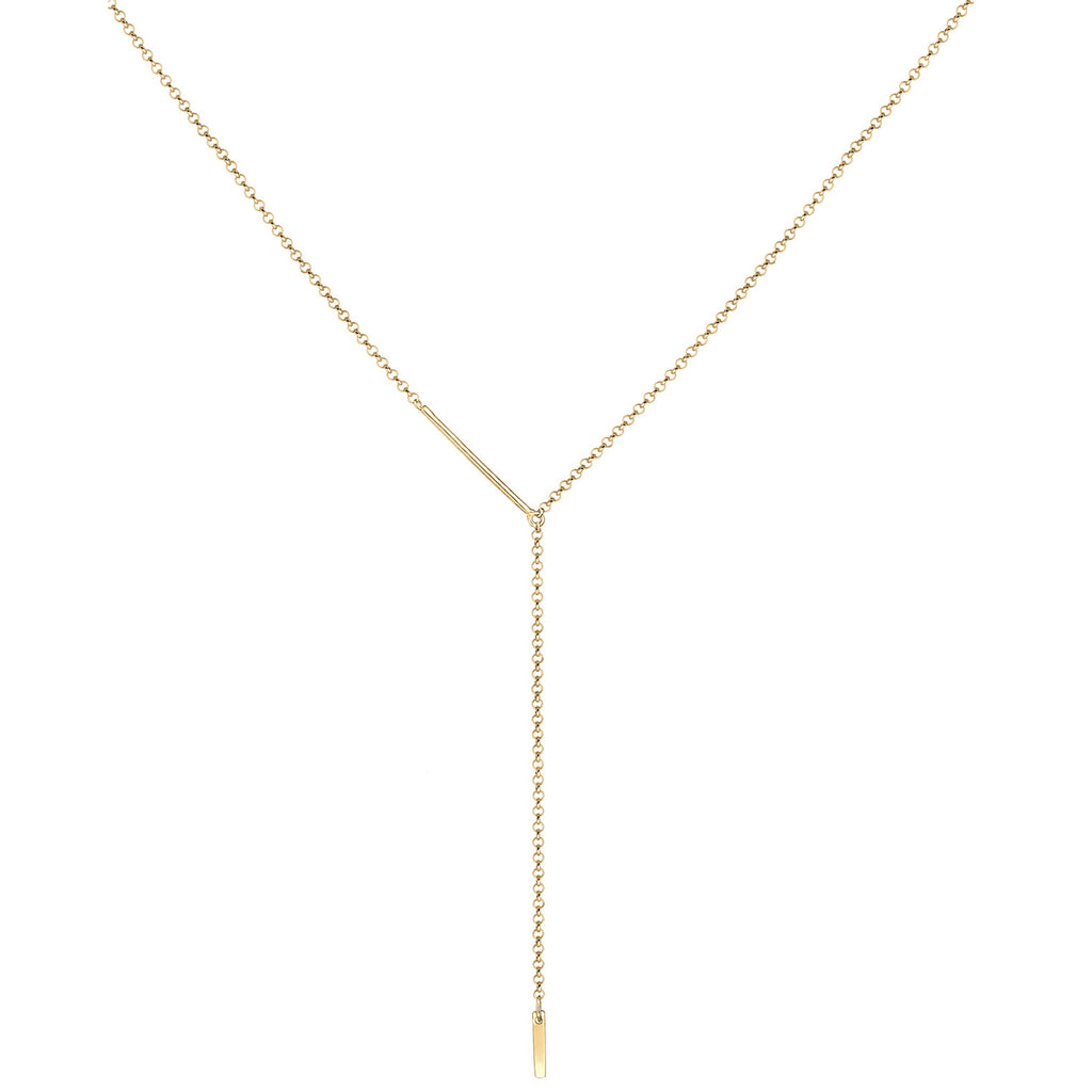 Gold - Elli | Y-Halskette Geo | 925 Sterling Silber vergoldet