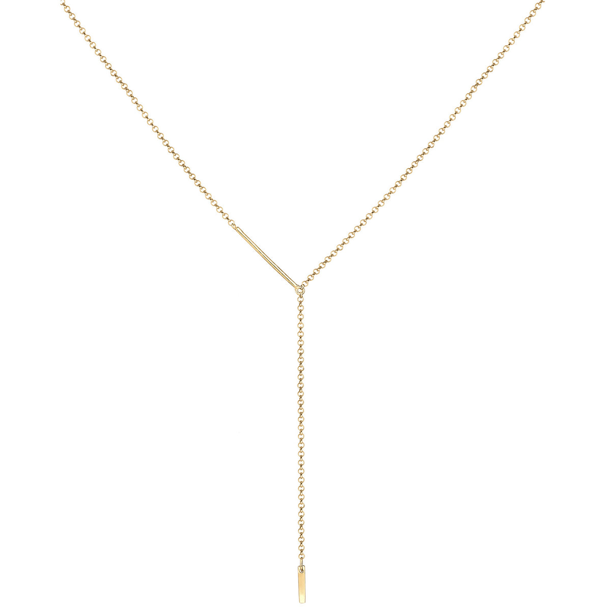 Gold - Elli | Y-Halskette Geo | 925 Sterling Silber vergoldet