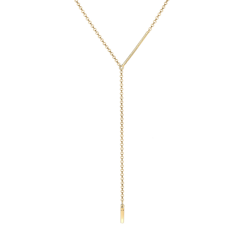 Gold - Elli | Y-Halskette Geo | 925 Sterling Silber vergoldet