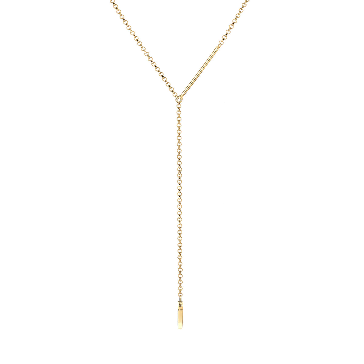 Gold - Elli | Y-Halskette Geo | 925 Sterling Silber vergoldet