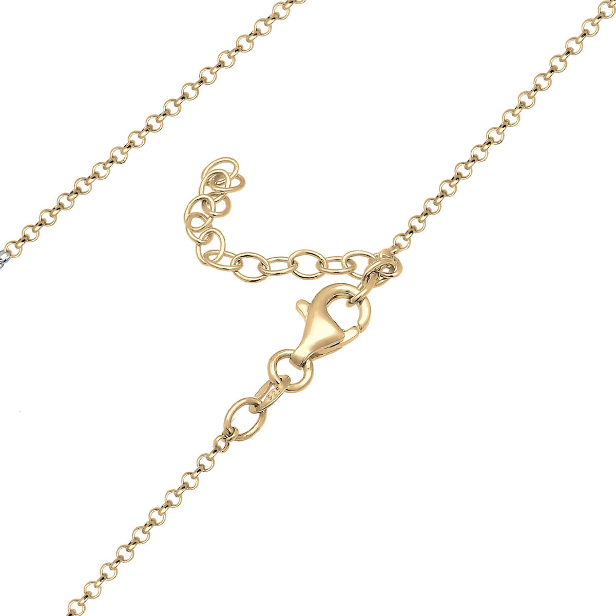 Gold - Elli | Y-Halskette Geo | 925 Sterling Silber vergoldet