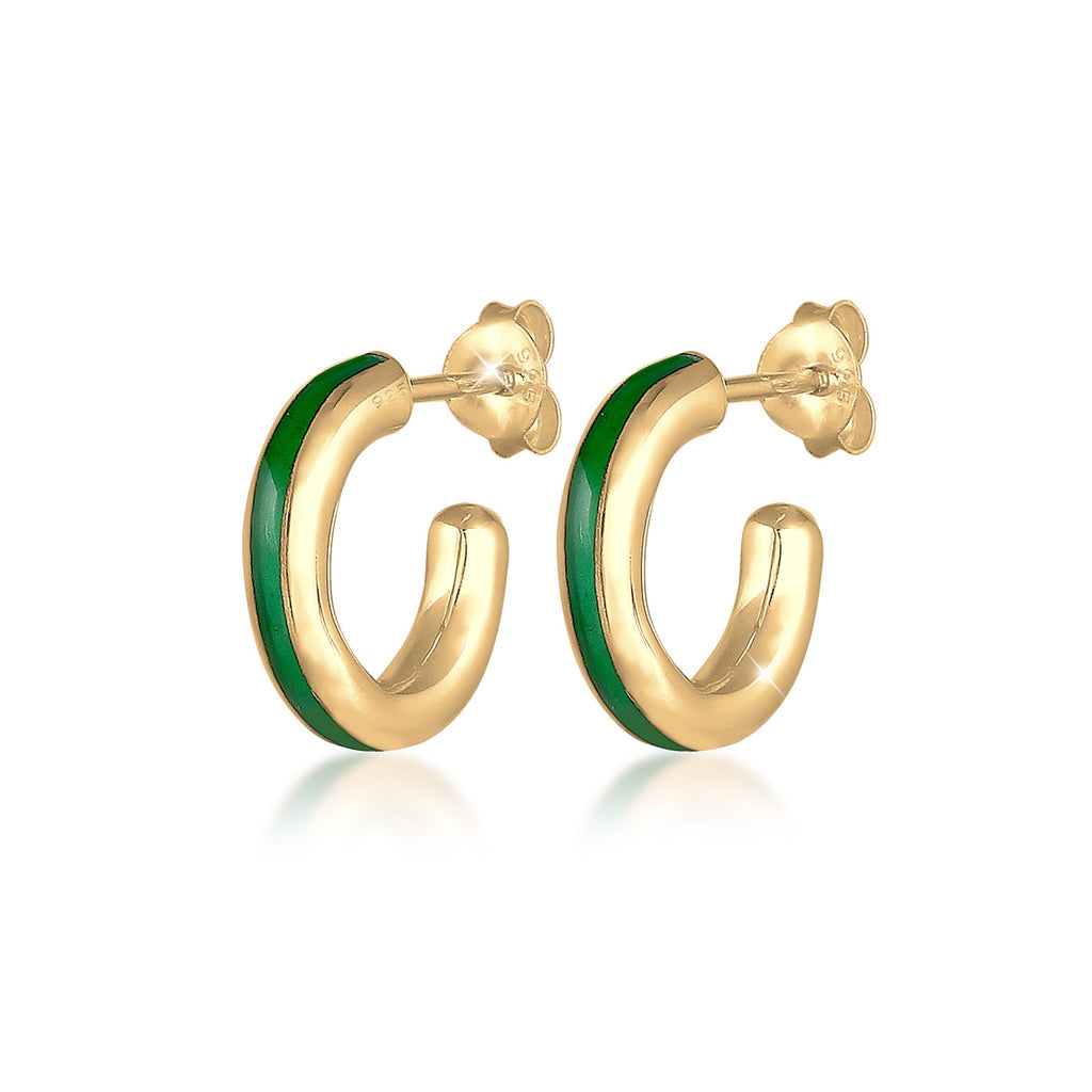 Gold - Elli | Creole | 925 Sterling Silber vergoldet