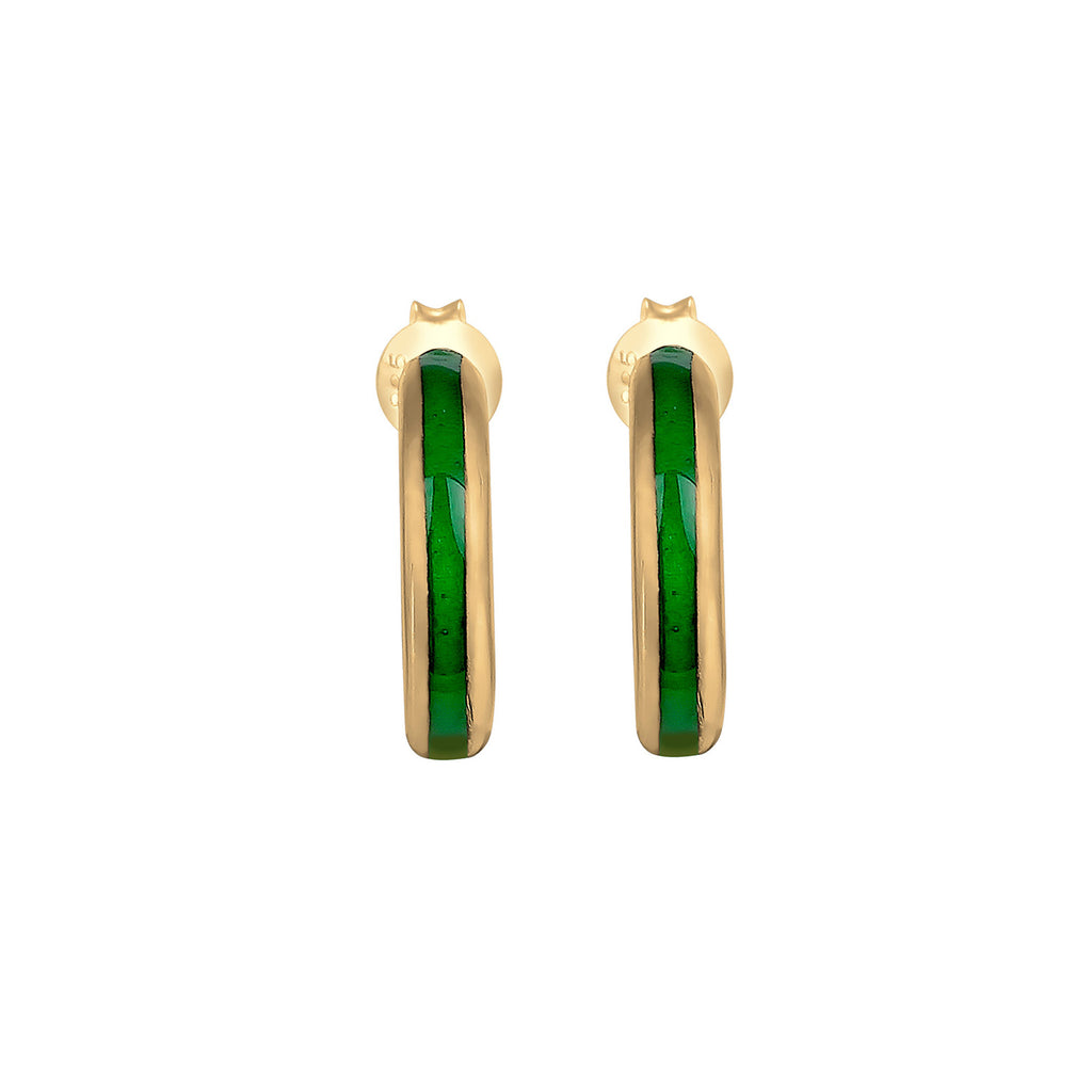 Gold - Elli | Creole | 925 Sterling Silber vergoldet