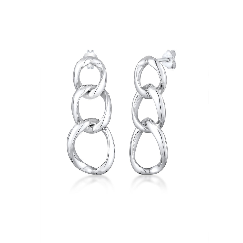 Silber - Elli | Ohrhänger Geo | 925er Sterling Silber