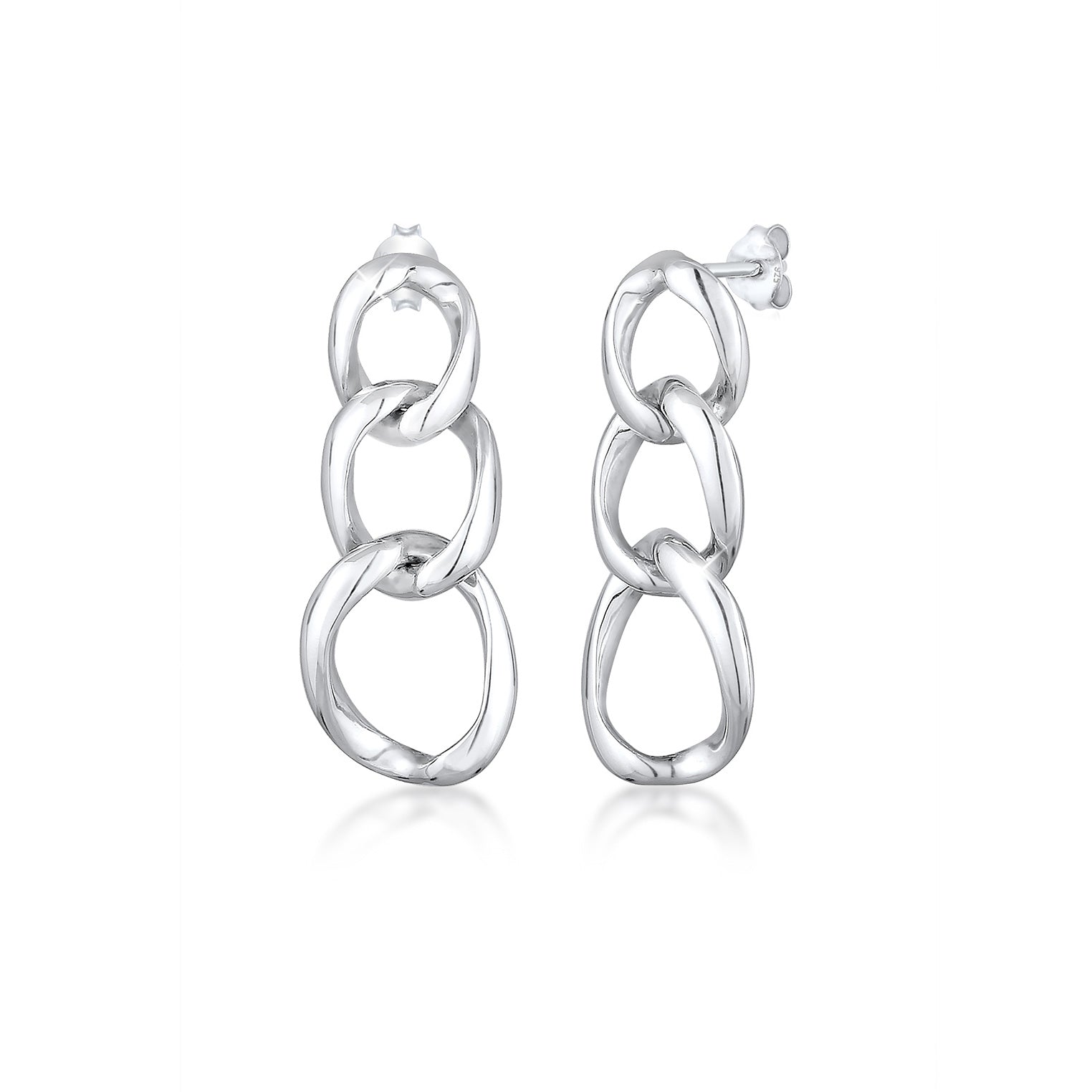 Silber - Elli | Ohrhänger Geo | 925er Sterling Silber