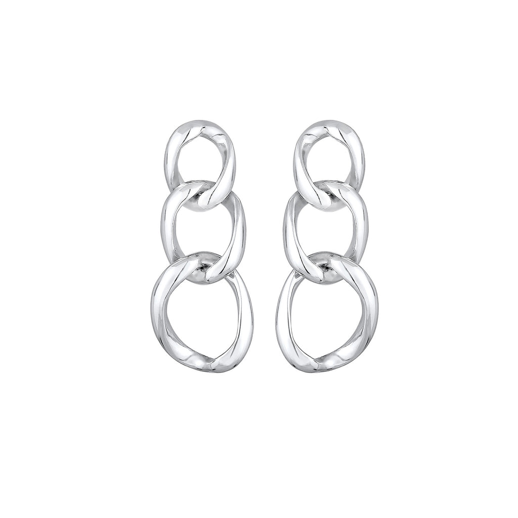 Silber - Elli | Ohrhänger Geo | 925er Sterling Silber
