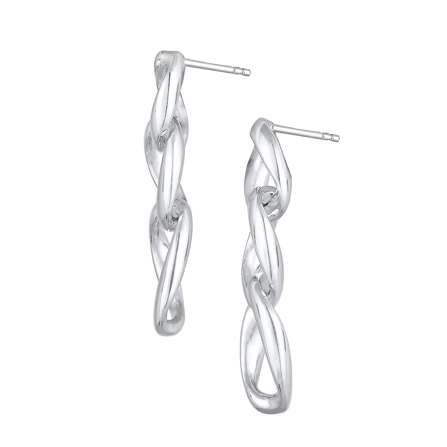 Silber - Elli | Ohrhänger Geo | 925er Sterling Silber