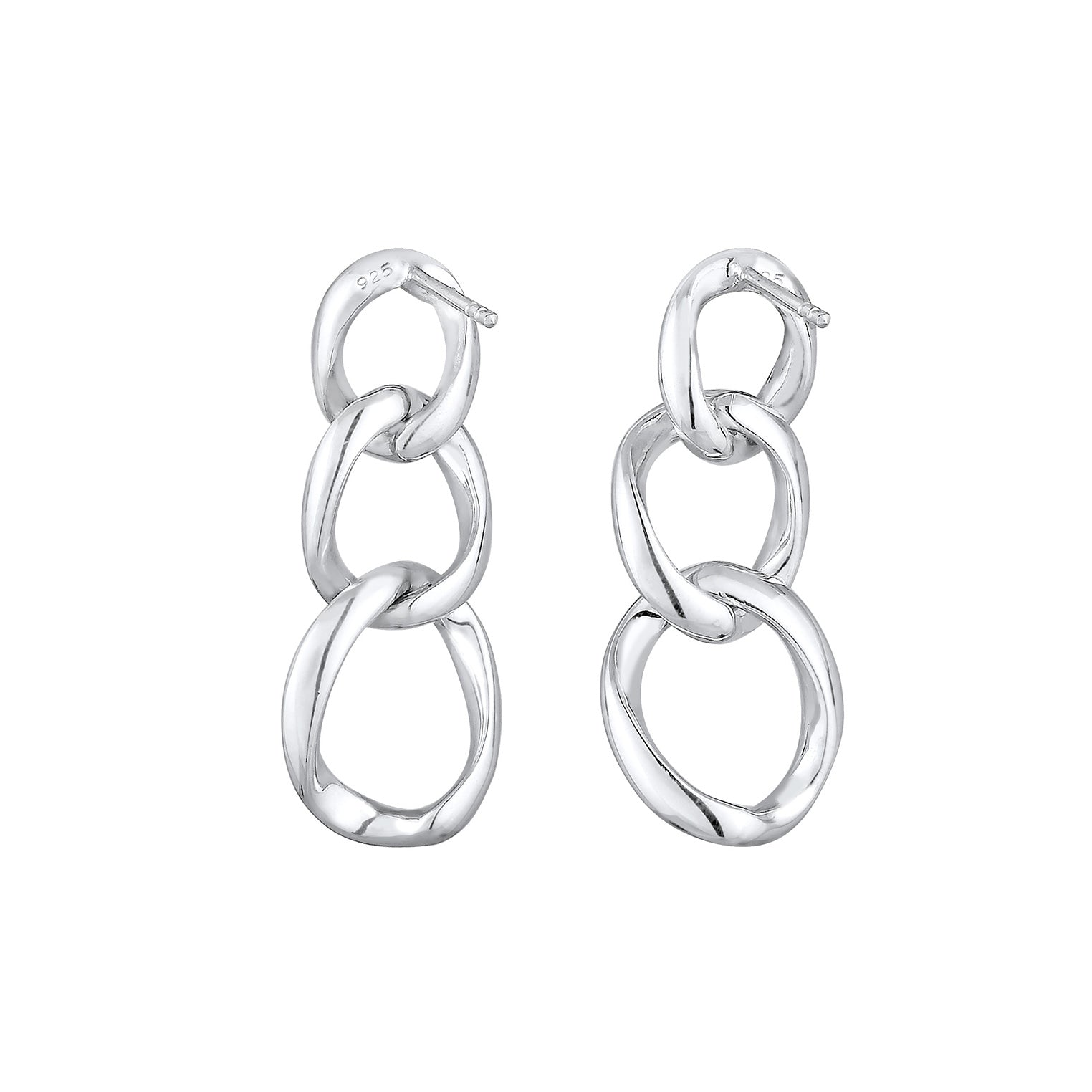 Silber - Elli | Ohrhänger Geo | 925er Sterling Silber