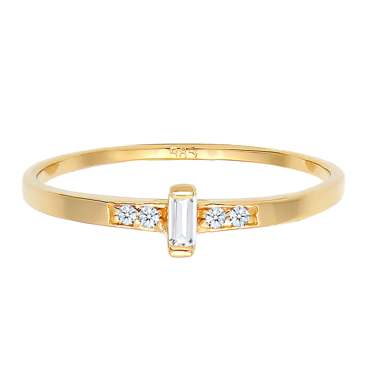 Gold - Elli DIAMONDS | Verlobungsring | Diamant ( Weiß, 0,02 ct ) | 585 Gelbgold