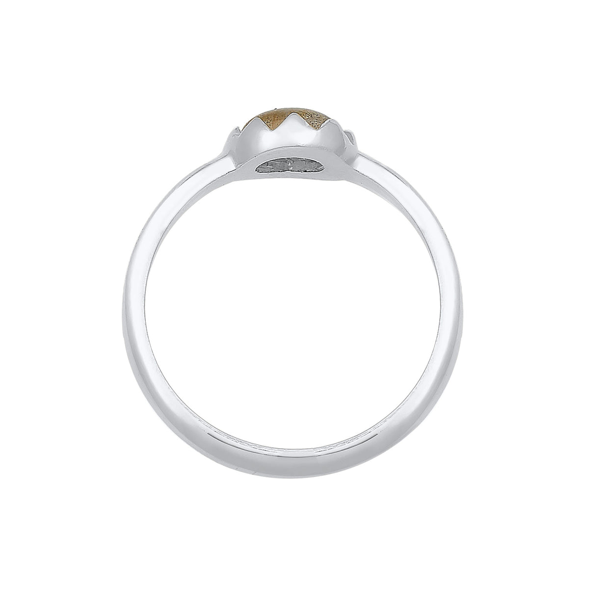 Silber - Elli | Verlobungsring | Labradorit ( Grau ) | 925er Sterling Silber
