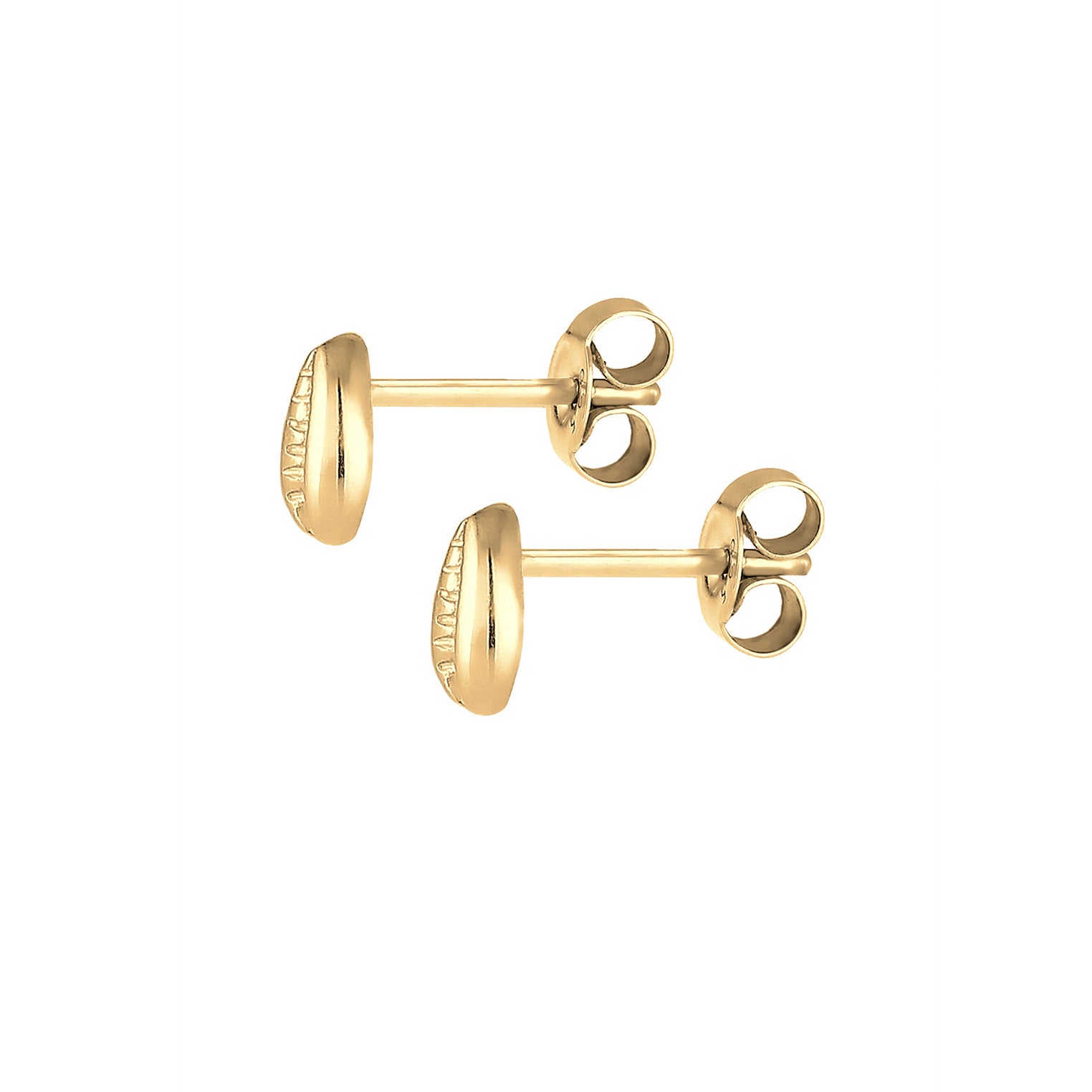 Gold - Elli | Ohrstecker Muschel | 925 Sterling Silber vergoldet