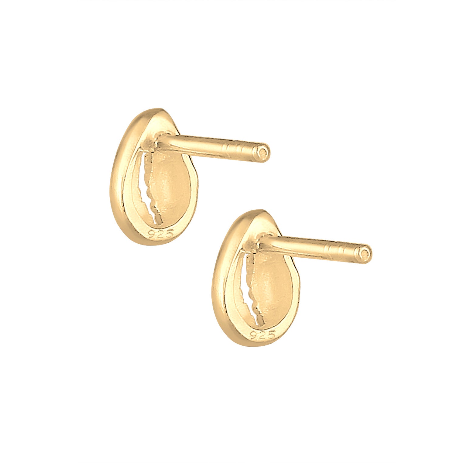 Gold - Elli | Ohrstecker Muschel | 925 Sterling Silber vergoldet