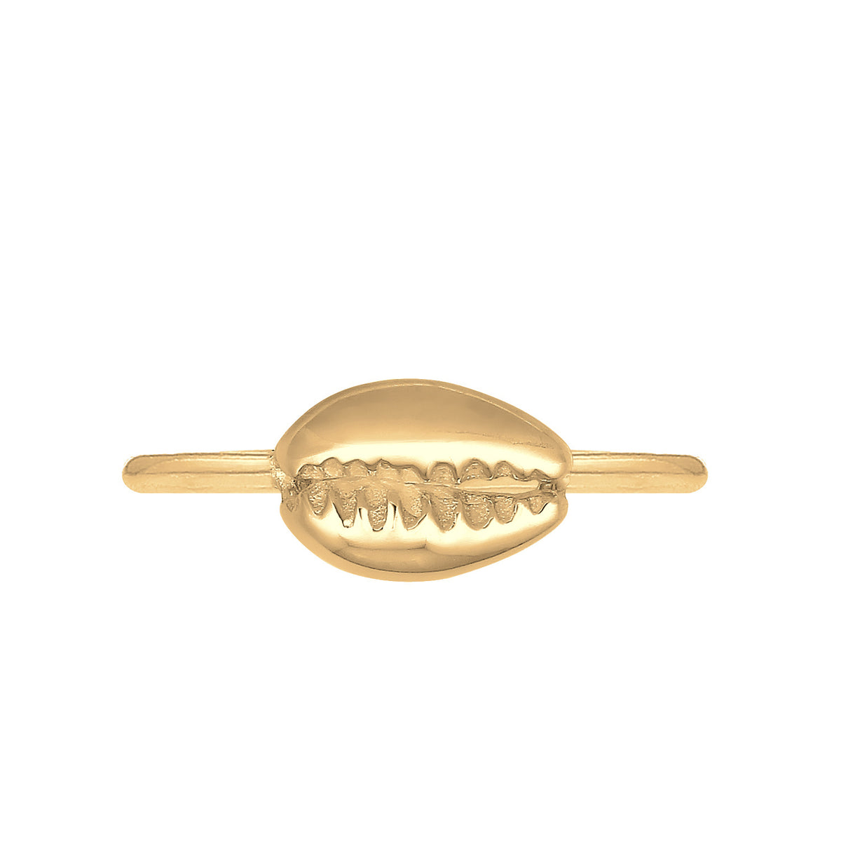 Gold - Elli | Ring Muschel | 925 Sterling Silber vergoldet