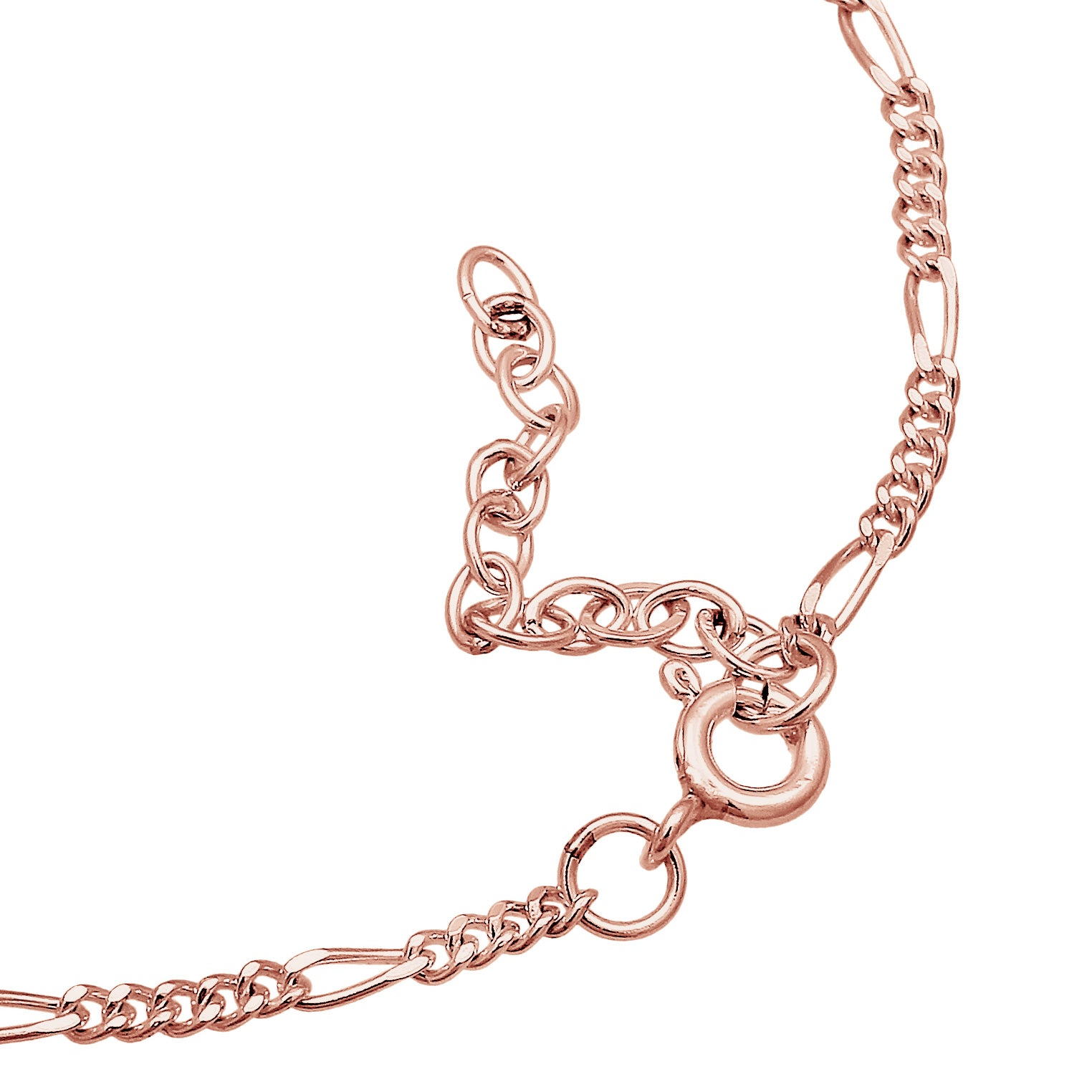 Roségold - Elli | Figaro-Gliederarmband | 925 Sterling Silber Rosegold