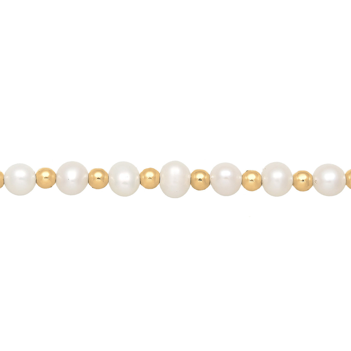 Gold - Elli PREMIUM | Glieder-Choker | Süßwasserzuchtperle | 925 Sterling Silber vergoldet