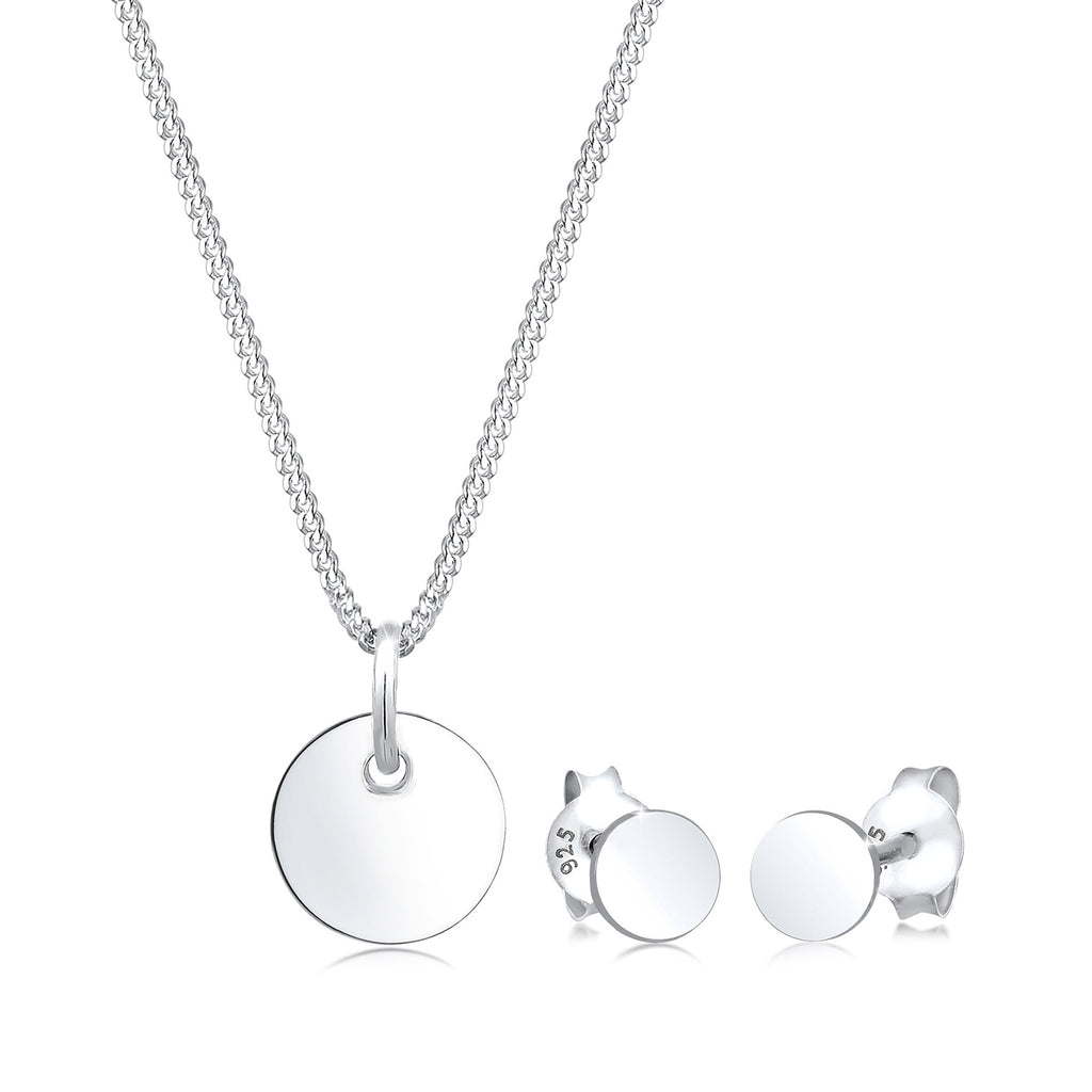 Silber - Elli | Schmuckset  Geo | 925er Sterling Silber
