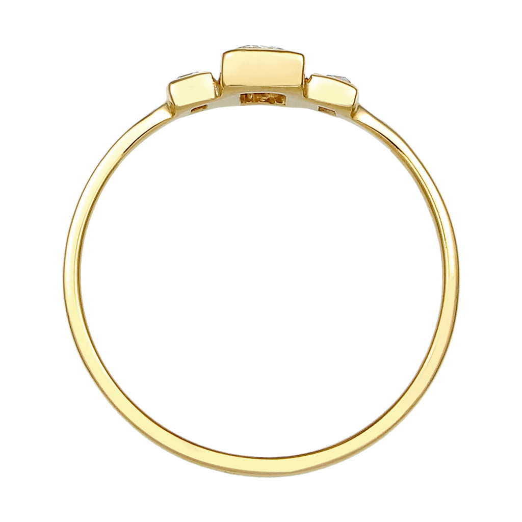 Gold - Elli PREMIUM | Verlobungsring | Topas ( Weiß ) | 375 Gelbgold