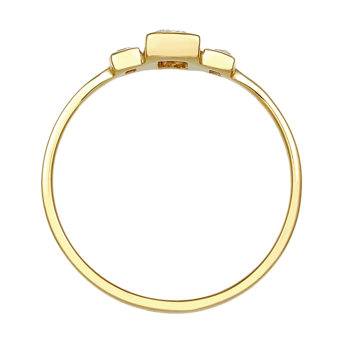Gold - Elli PREMIUM | Verlobungsring | Topas ( Weiß ) | 375 Gelbgold