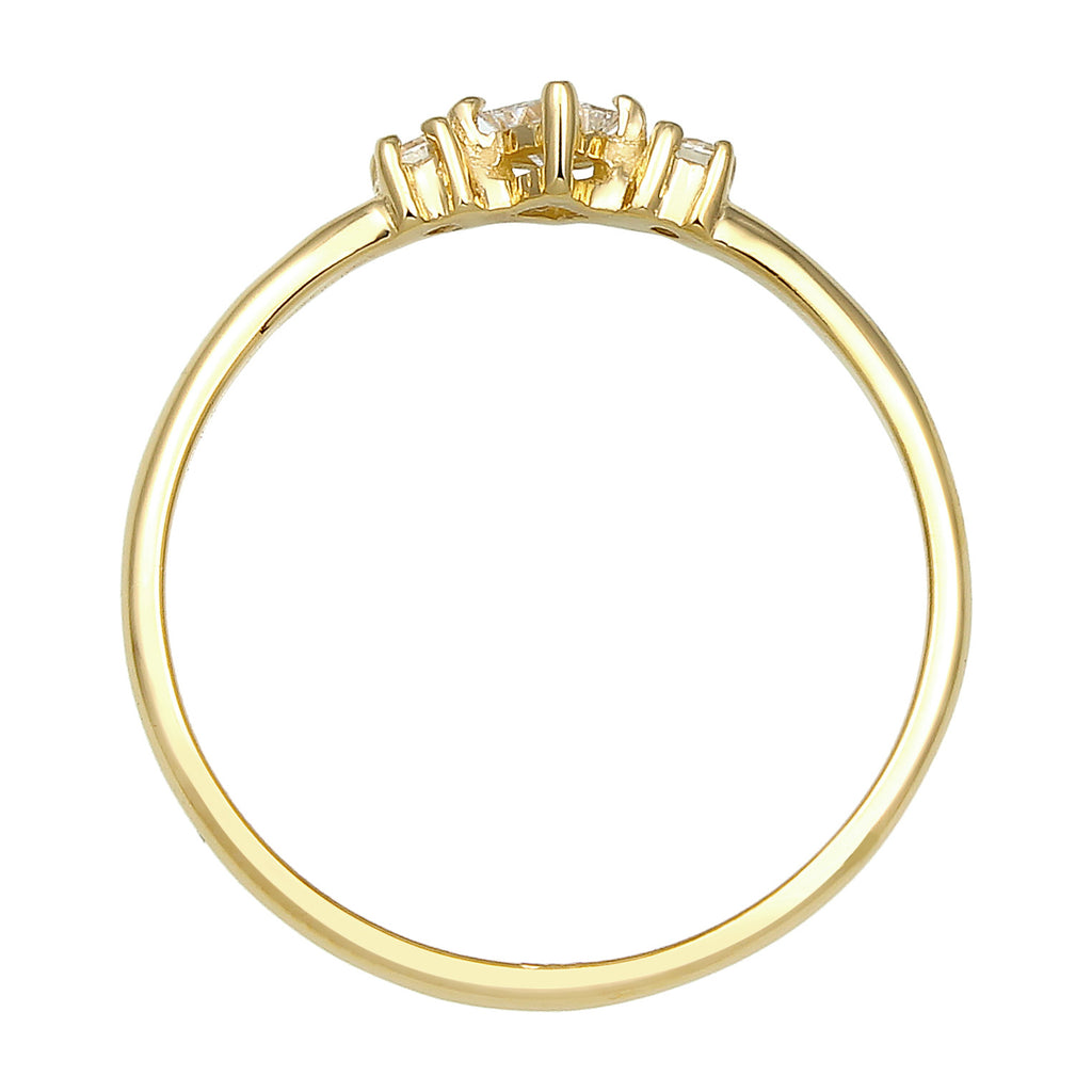 Gold - Elli DIAMONDS | Verlobungsring | Diamant ( Weiß, 0,13 ct ) | 585 Gelbgold