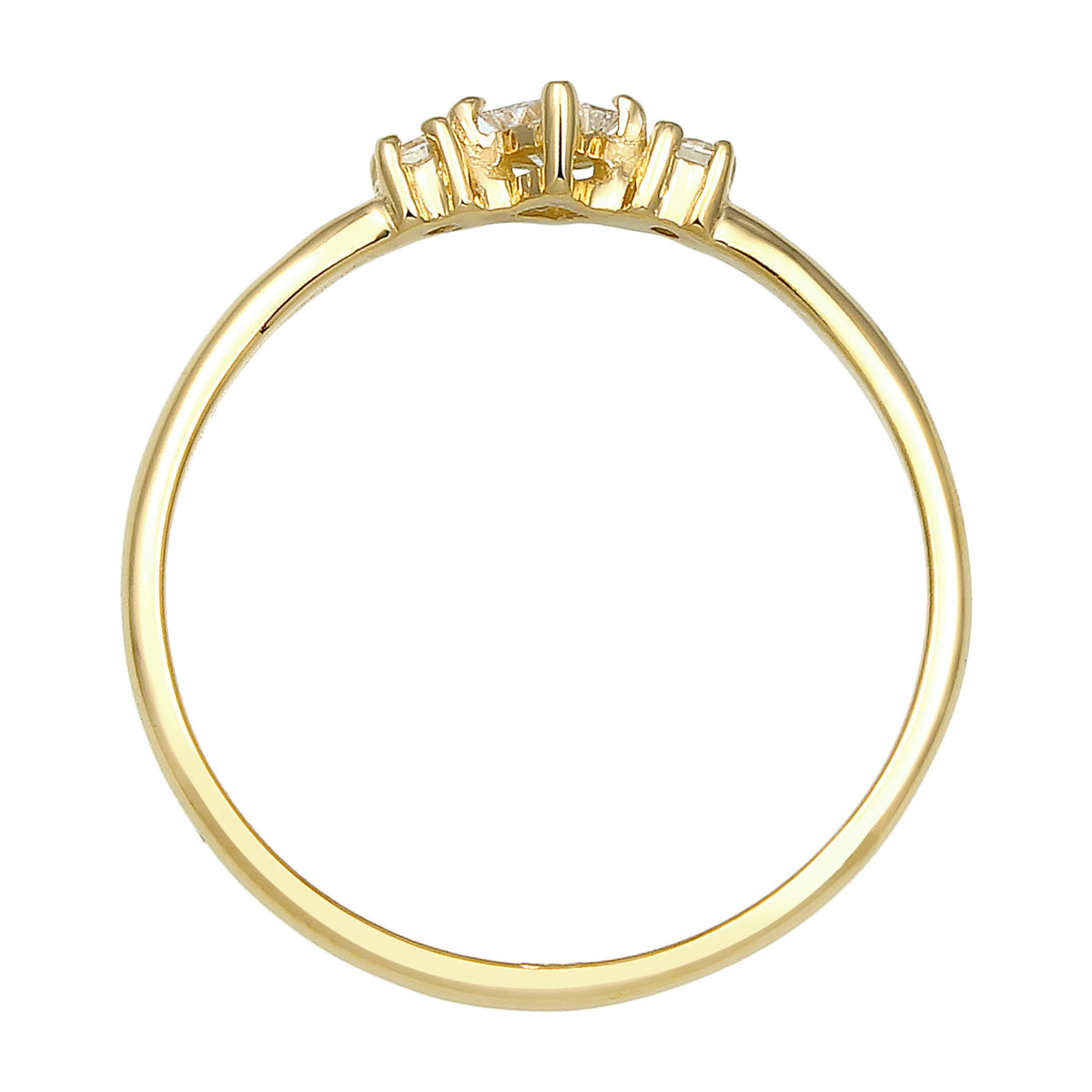 Gold - Elli DIAMONDS | Verlobungsring | Diamant ( Weiß, 0,13 ct ) | 585 Gelbgold