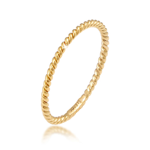 Gold - Elli PREMIUM | Ring Twisted | 375 Gelbgold
