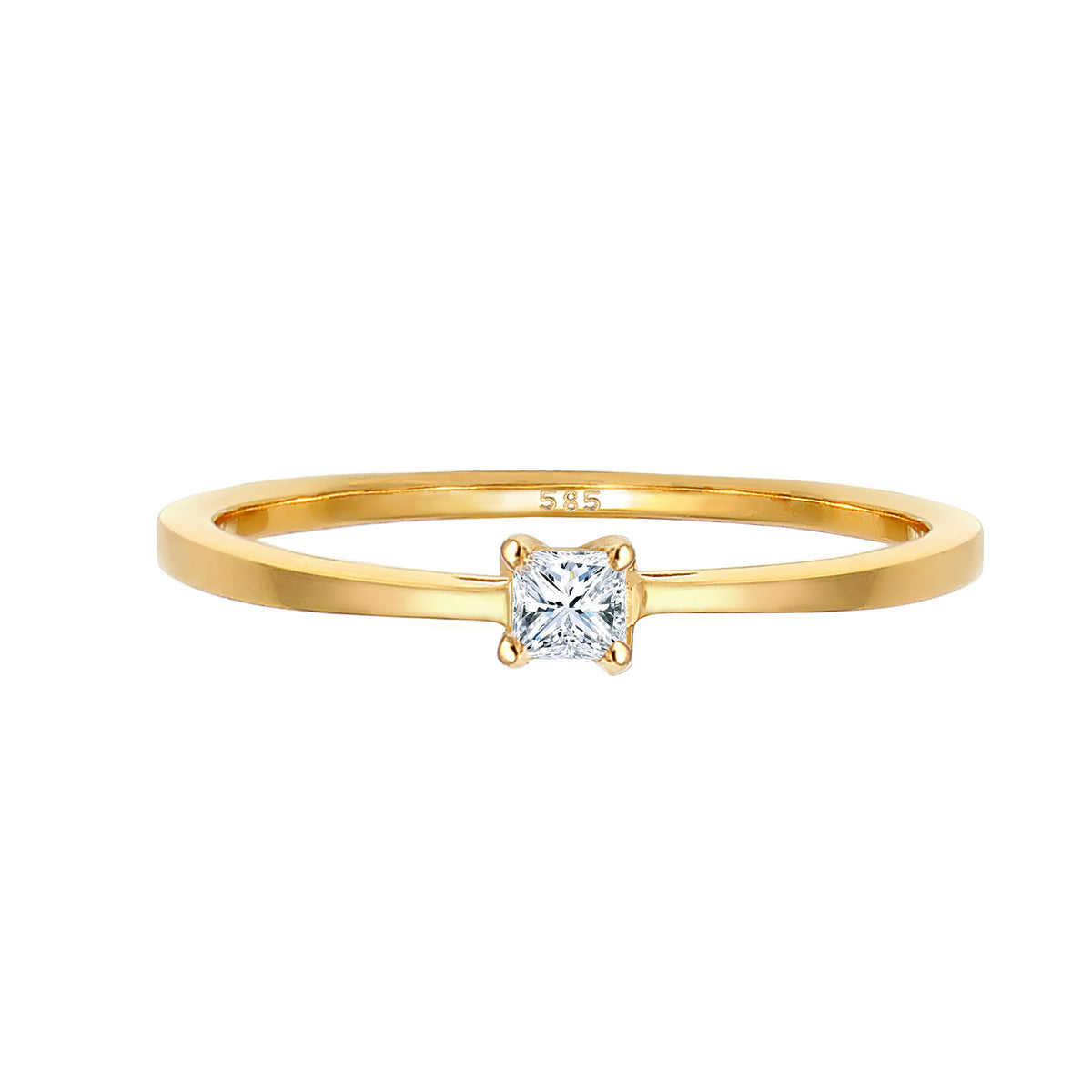 Gold - Elli DIAMONDS | Verlobungsring | Diamant ( Weiß, 0,1 ct ) | 585 Gelbgold