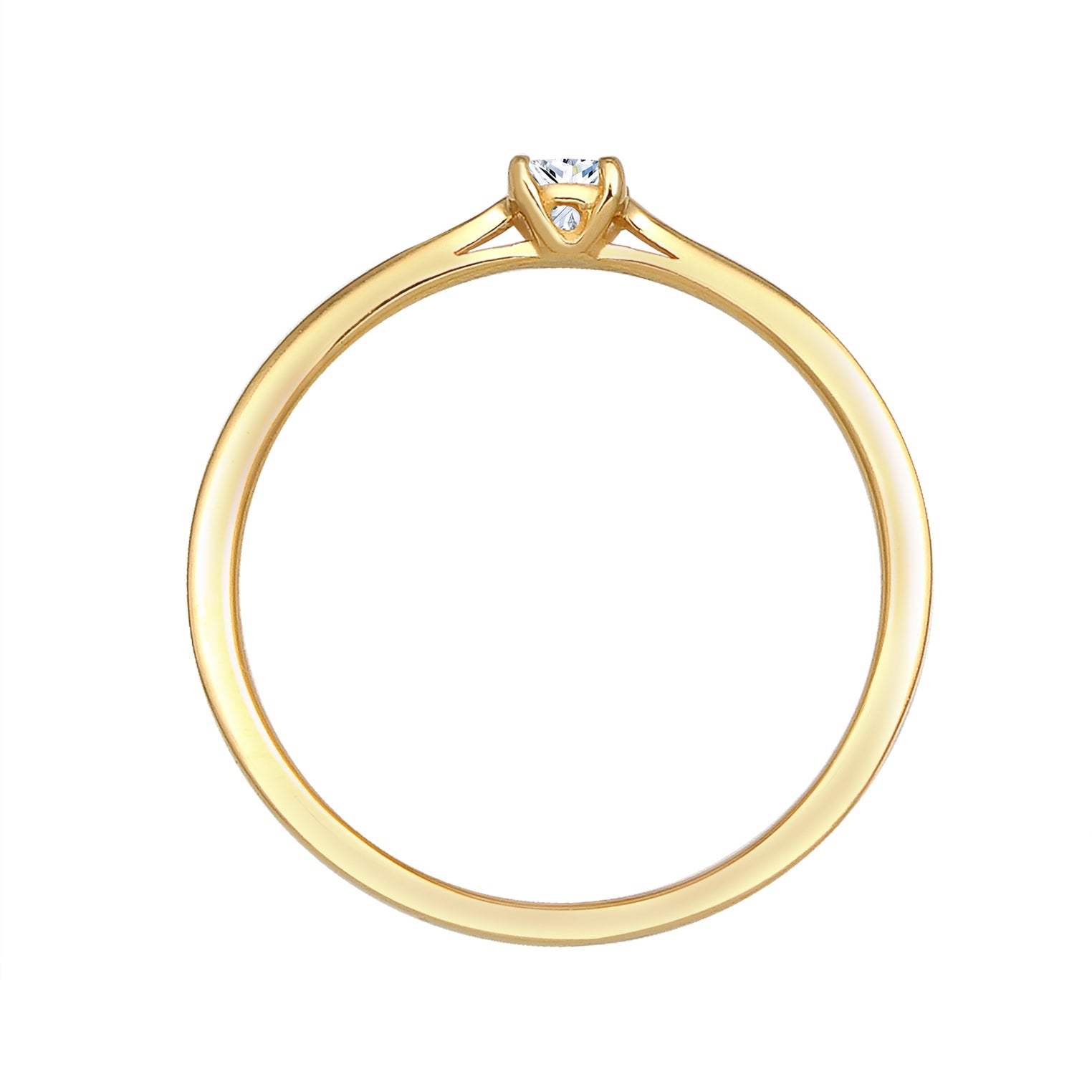 Gold - Elli DIAMONDS | Verlobungsring | Diamant ( Weiß, 0,1 ct ) | 585 Gelbgold