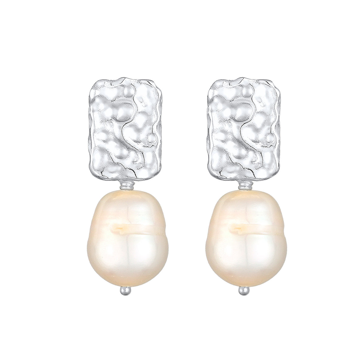 Silber - Elli PREMIUM | Ohrhänger | Süßwasserperle | 925er Sterling Silber