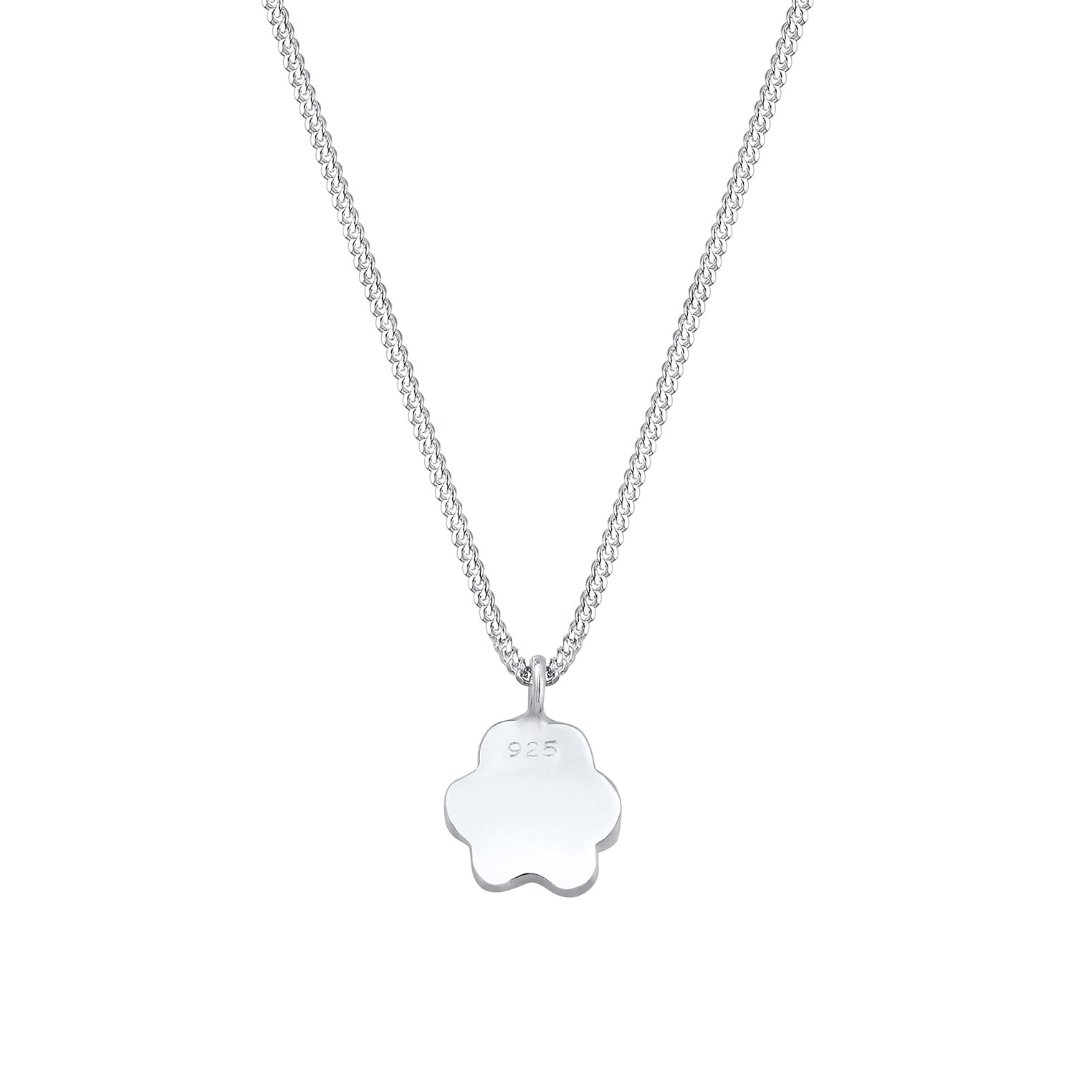 Silber - Elli | Halskette Pfote | Mit Kristallen von Swarovski® (Rosa) | 925er Sterling Silber