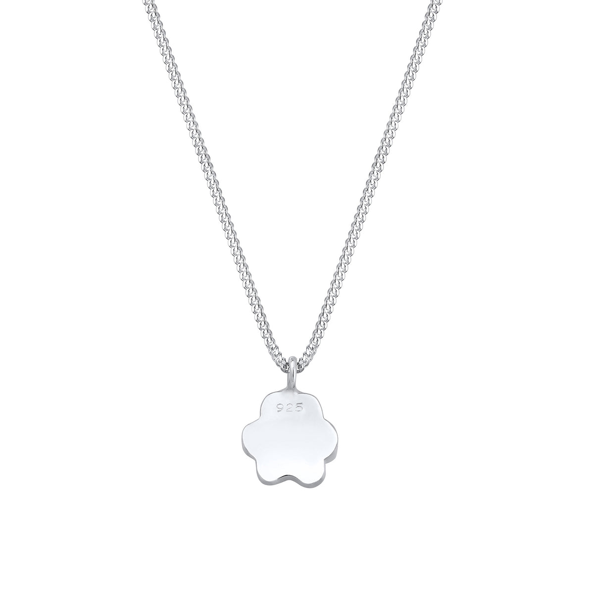 Silber - Elli | Halskette Pfote | Mit Kristallen von Swarovski® (Rosa) | 925er Sterling Silber