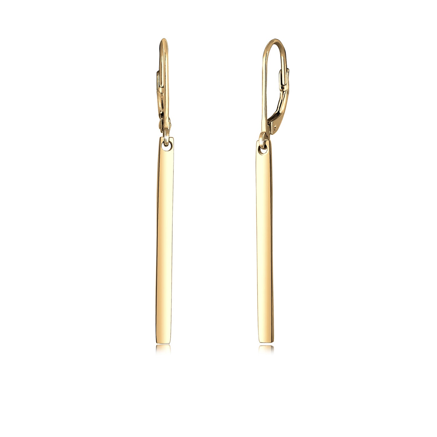 Gold - Elli | Ohrhänger Geo | 925 Sterling Silber vergoldet