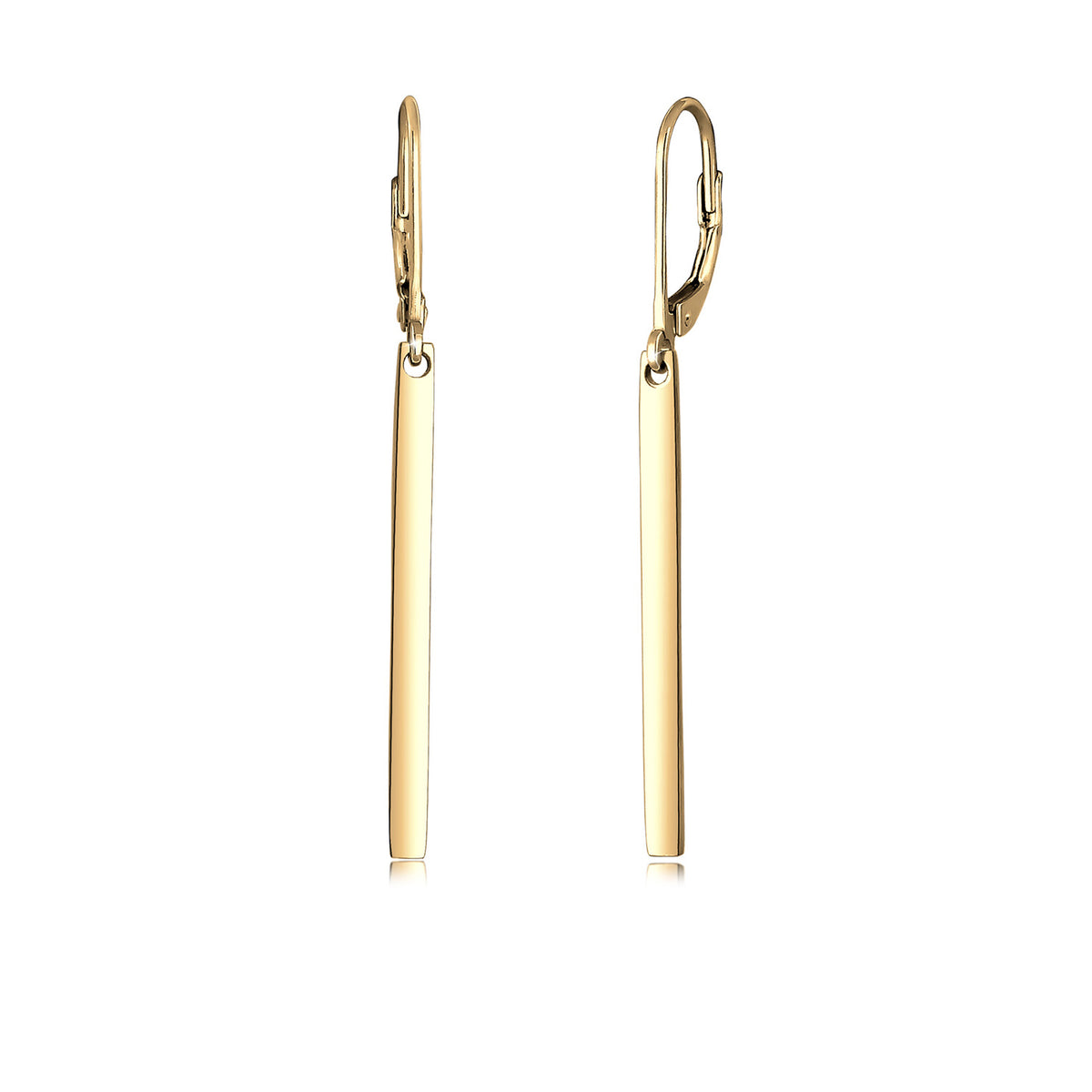 Gold - Elli | Ohrhänger Geo | 925 Sterling Silber vergoldet