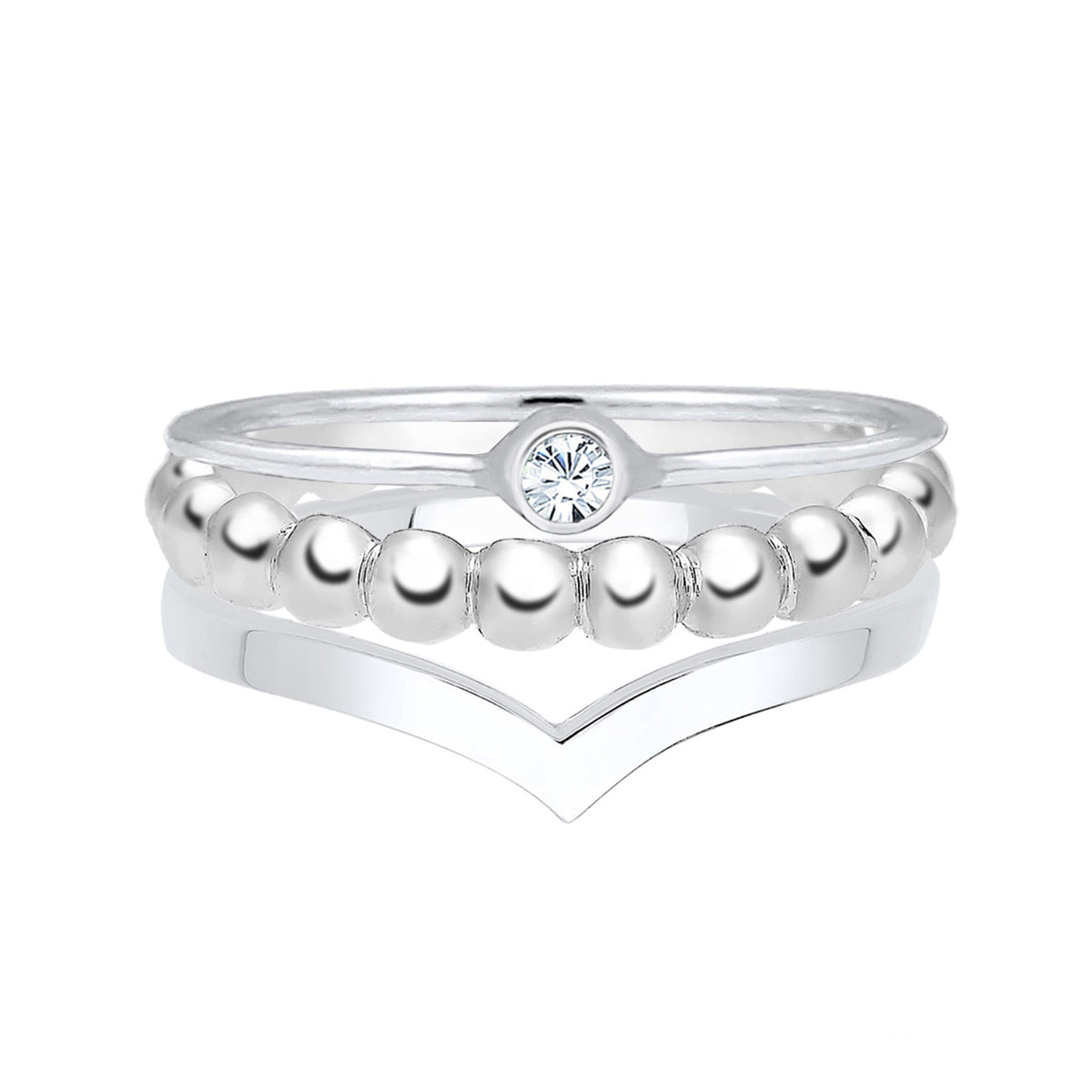 Silber - Elli | Solitär-Ring | Mit Kristallen von Swarovski® (Weiß) | 925er Sterling Silber